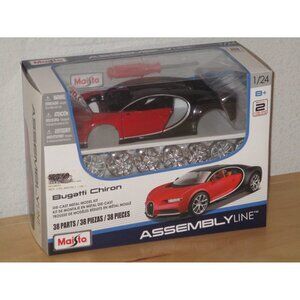 Maisto Bugatti Chiron Die-Cast Metal Model Kit  1:24 Assembly Line Brand New Box